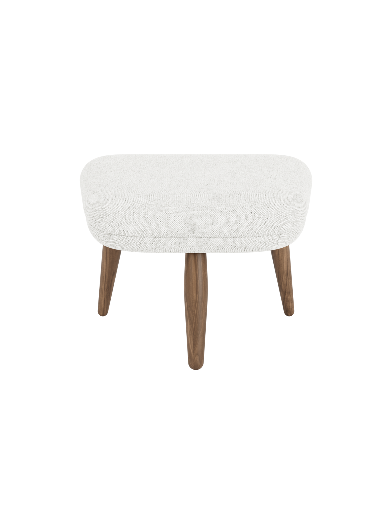 Lounge Ottoman Embracing Form, Pairs with Lounge Chair, Oak or Walnut