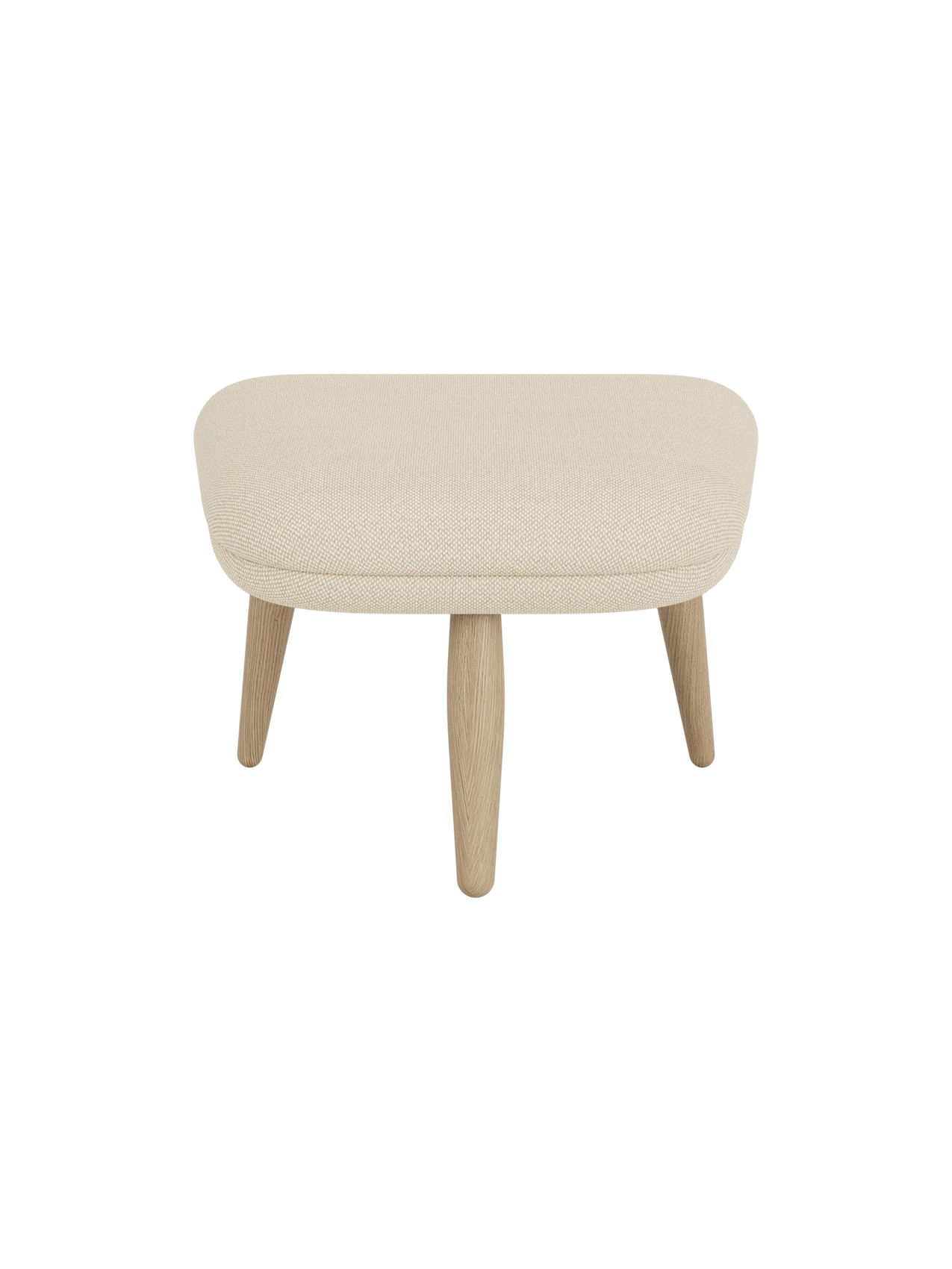 Lounge Ottoman Embracing Form, Pairs with Lounge Chair, Oak or Walnut