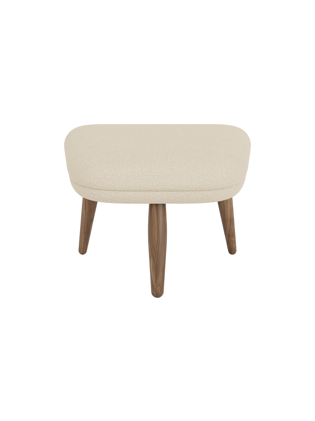 Lounge Ottoman Embracing Form, Pairs with Lounge Chair, Oak or Walnut