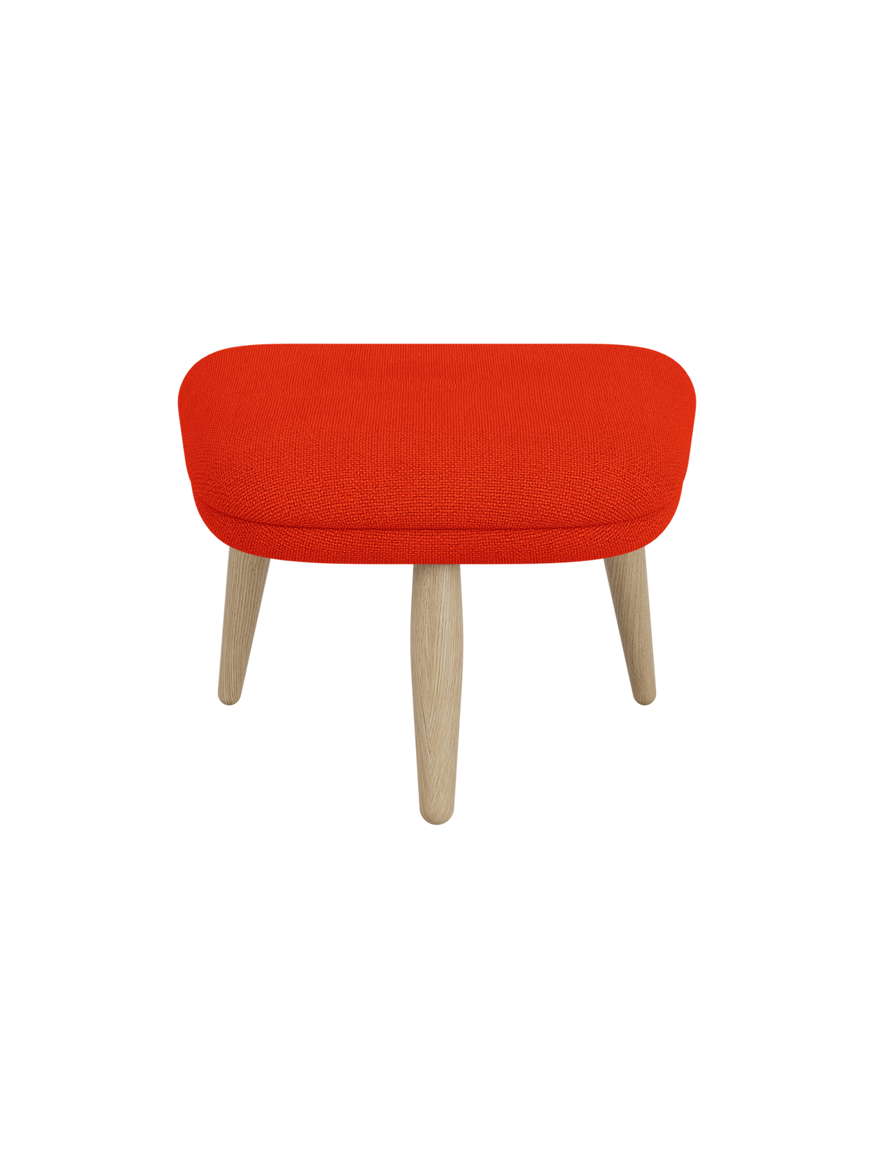 Lounge Ottoman Embracing Form, Pairs with Lounge Chair, Oak or Walnut