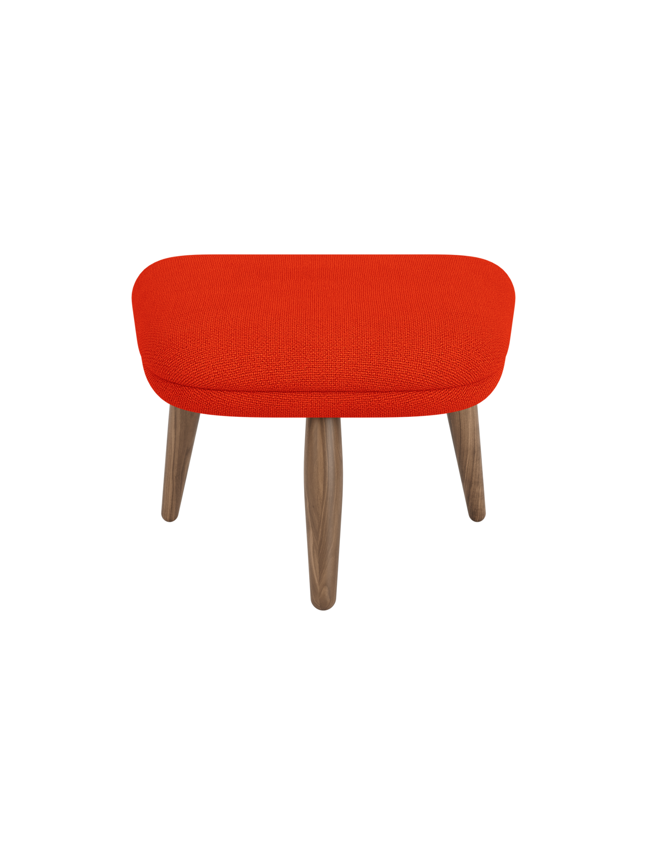 Lounge Ottoman Embracing Form, Pairs with Lounge Chair, Oak or Walnut