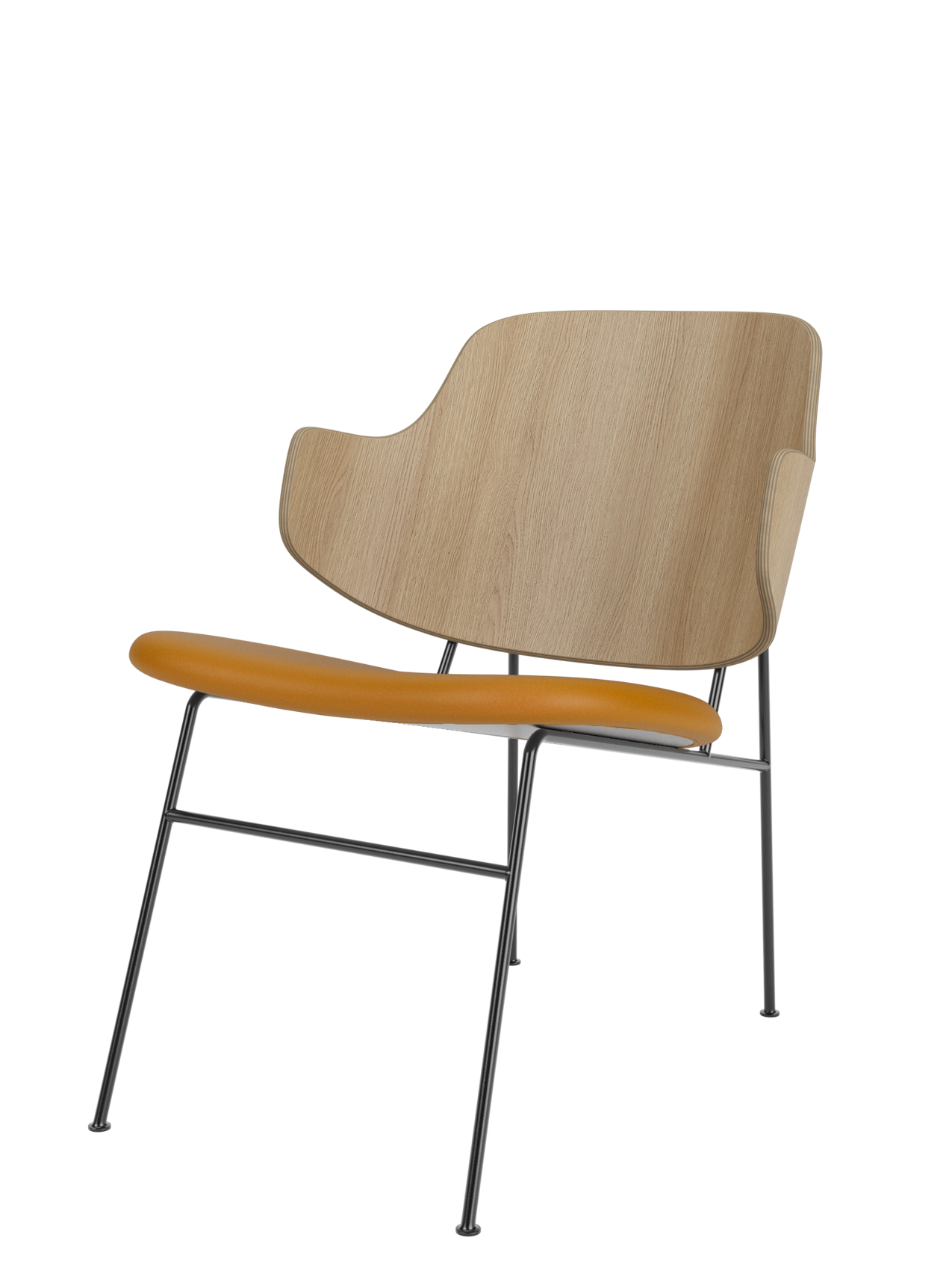 Lounge Chair Deep Low Seat, Curved Back, Mid-Century Design