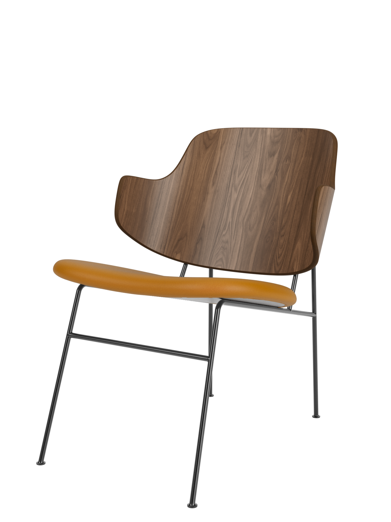 Lounge Chair Deep Low Seat, Curved Back, Mid-Century Design