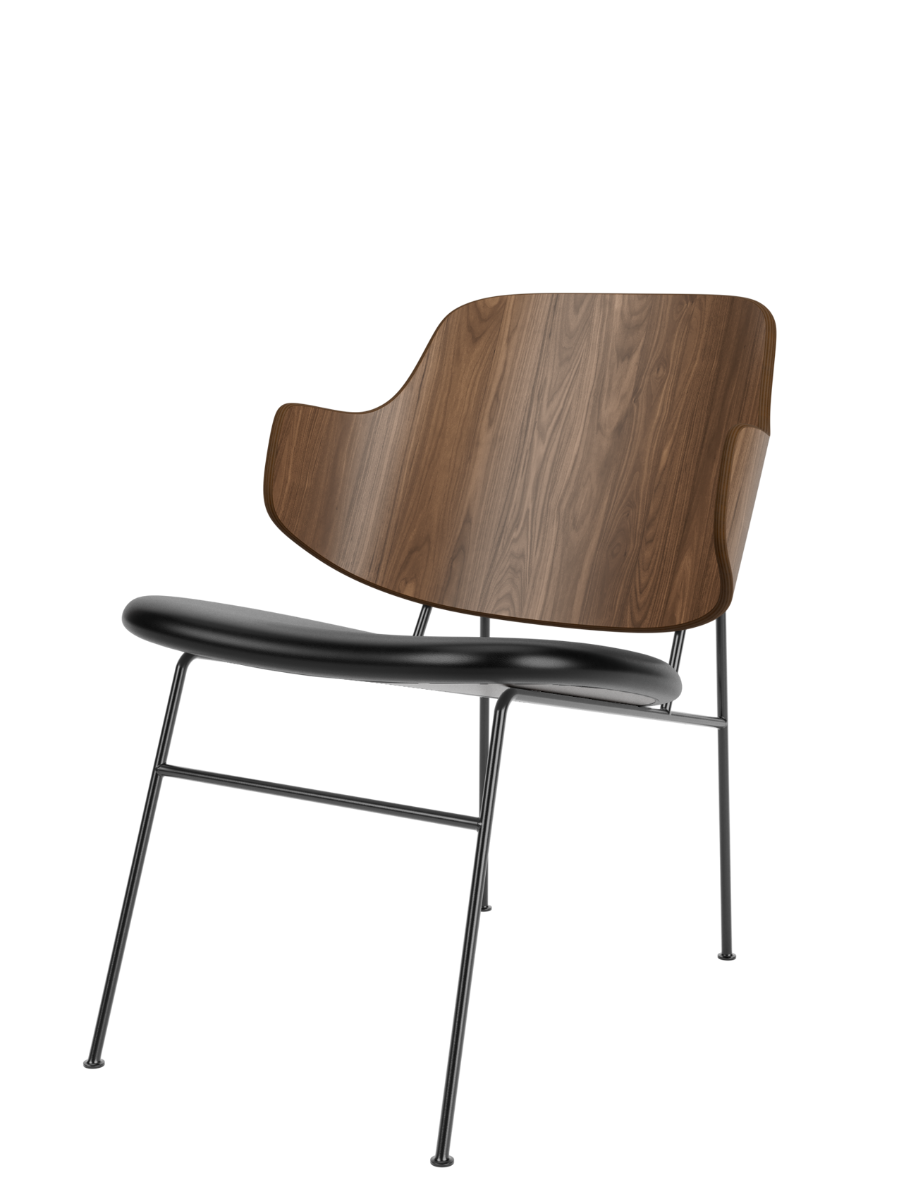 Lounge Chair Deep Low Seat, Curved Back, Mid-Century Design