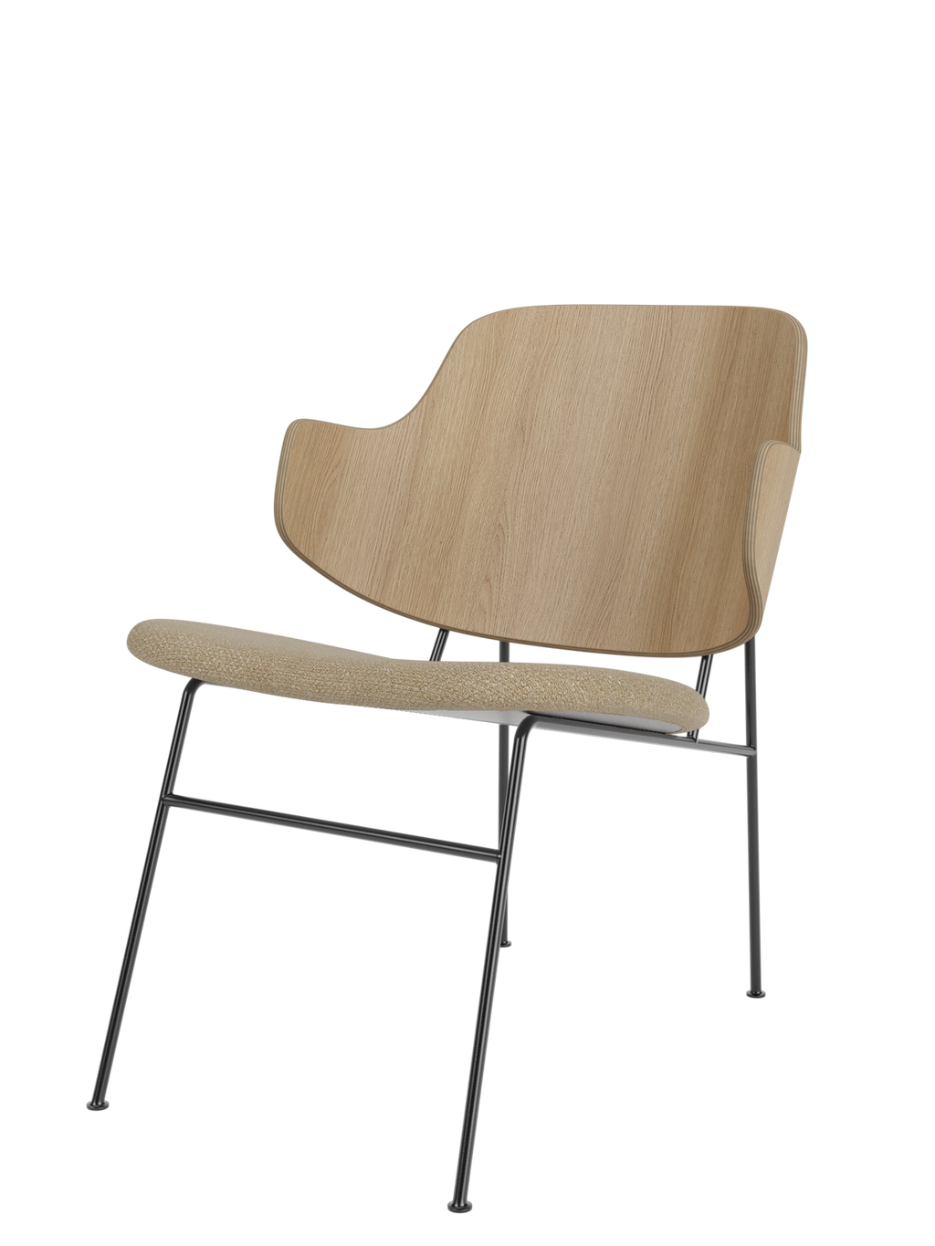 Lounge Chair Deep Low Seat, Curved Back, Mid-Century Design