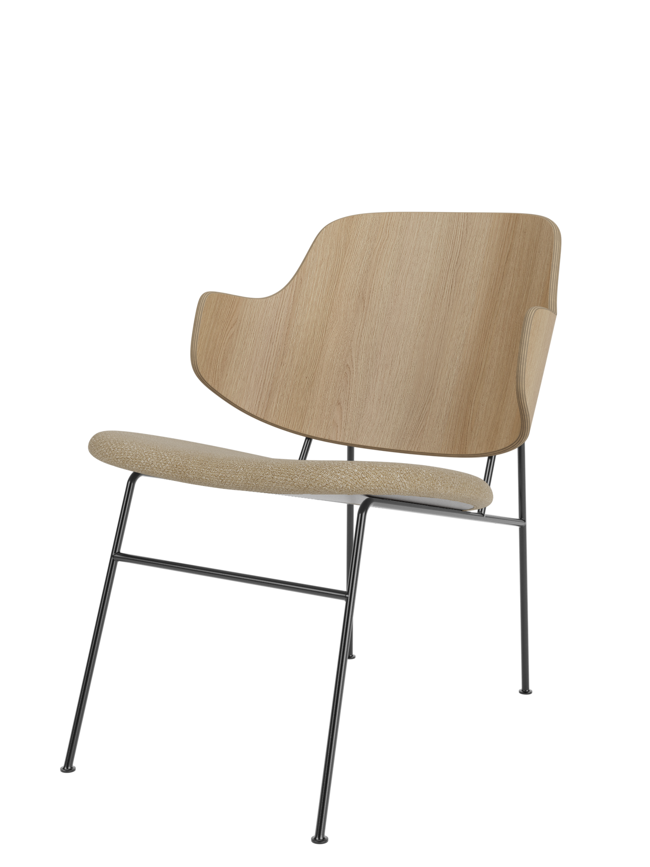 Lounge Chair Deep Low Seat, Curved Back, Mid-Century Design