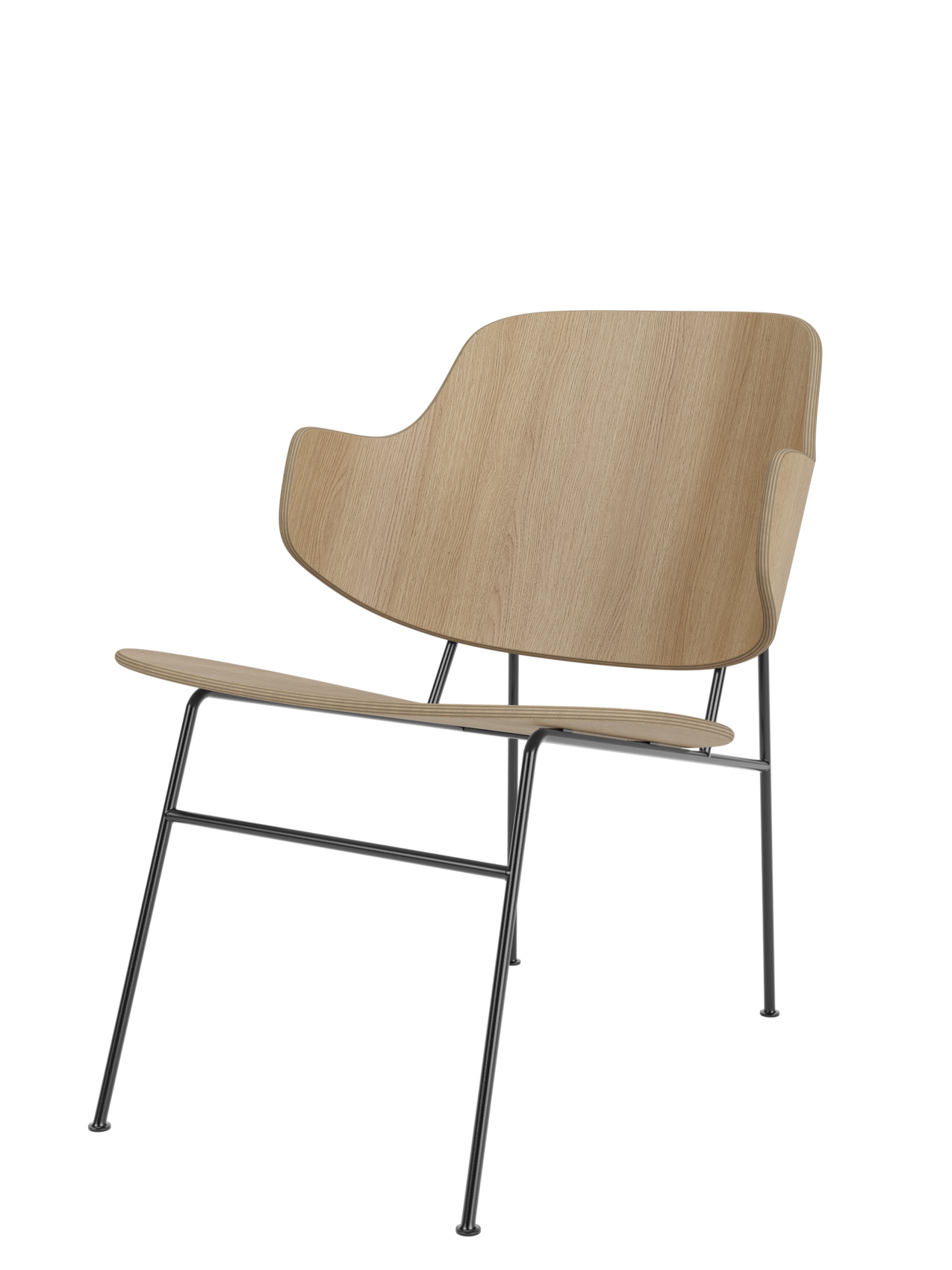 Lounge Chair Deep Low Seat, Curved Back, Mid-Century Design