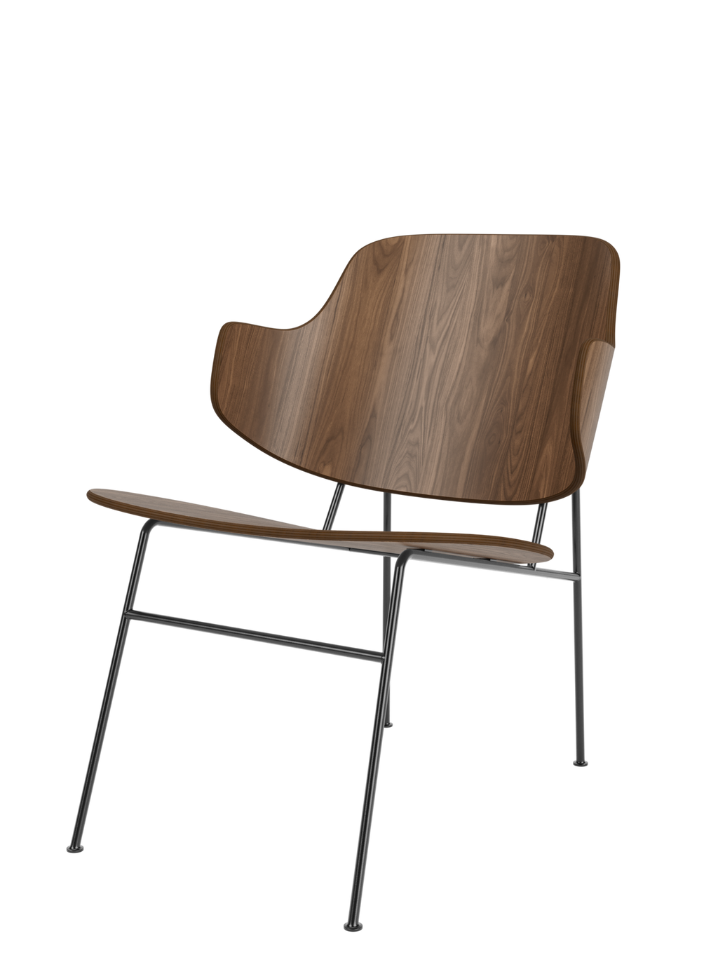 Lounge Chair Deep Low Seat, Curved Back, Mid-Century Design