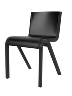 Cantilevered Dining Chair, Front Upholstered ¨C Oak Veneer, Stackable