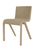 Cantilevered Dining Chair, Front Upholstered ¨C Oak Veneer, Stackable
