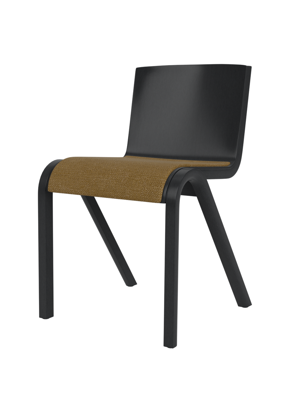 Cantilevered Dining Chair, Upholstered Seat ¨C Oak Veneer, Stackable