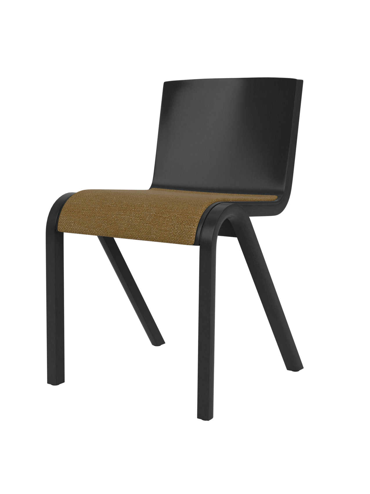 Cantilevered Dining Chair, Upholstered Seat ¨C Oak Veneer, Stackable