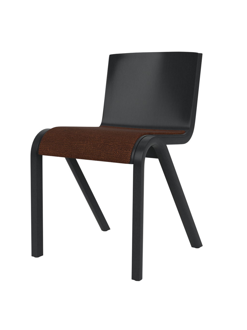 Cantilevered Dining Chair, Upholstered Seat ¨C Oak Veneer, Stackable