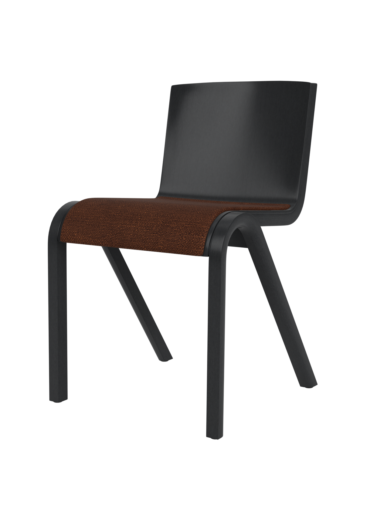 Cantilevered Dining Chair, Upholstered Seat ¨C Oak Veneer, Stackable
