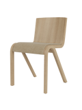 Cantilevered Dining Chair, Upholstered Seat ¨C Oak Veneer, Stackable