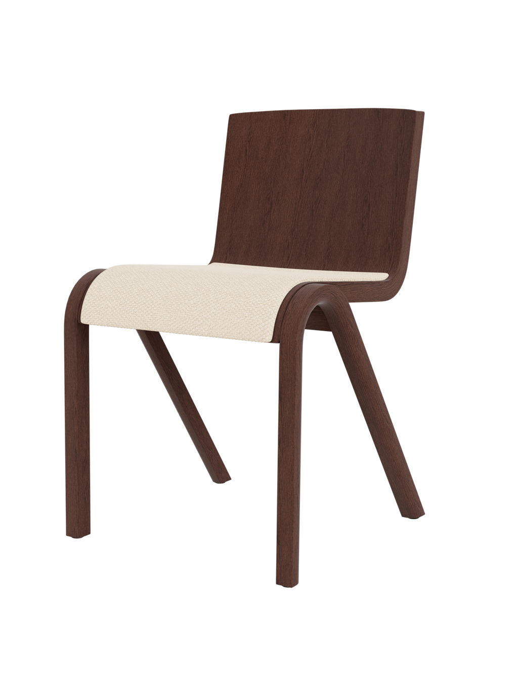 Cantilevered Dining Chair, Upholstered Seat ¨C Oak Veneer, Stackable