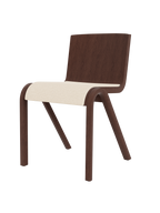 Cantilevered Dining Chair, Upholstered Seat ¨C Oak Veneer, Stackable