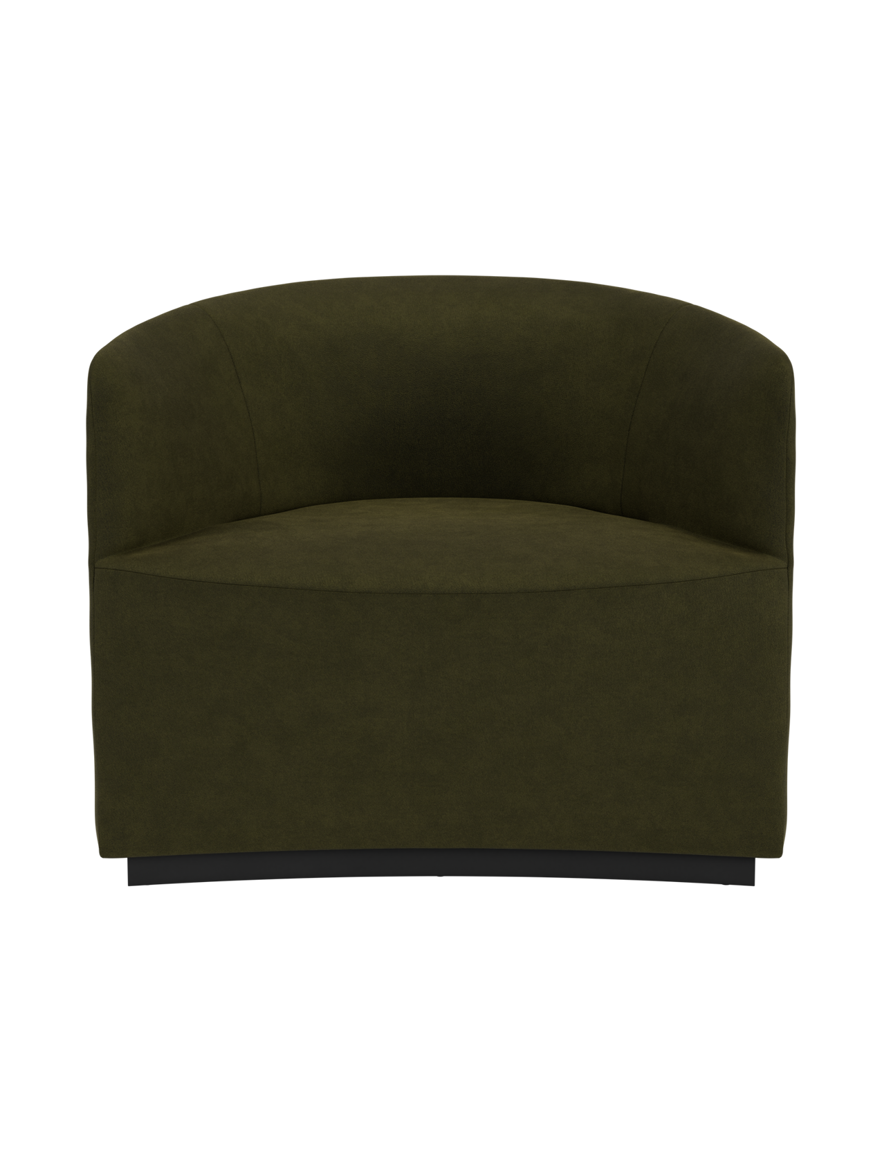 Fully Upholstered Lounge Chair Geometric Silhouette, Wide Low Seat