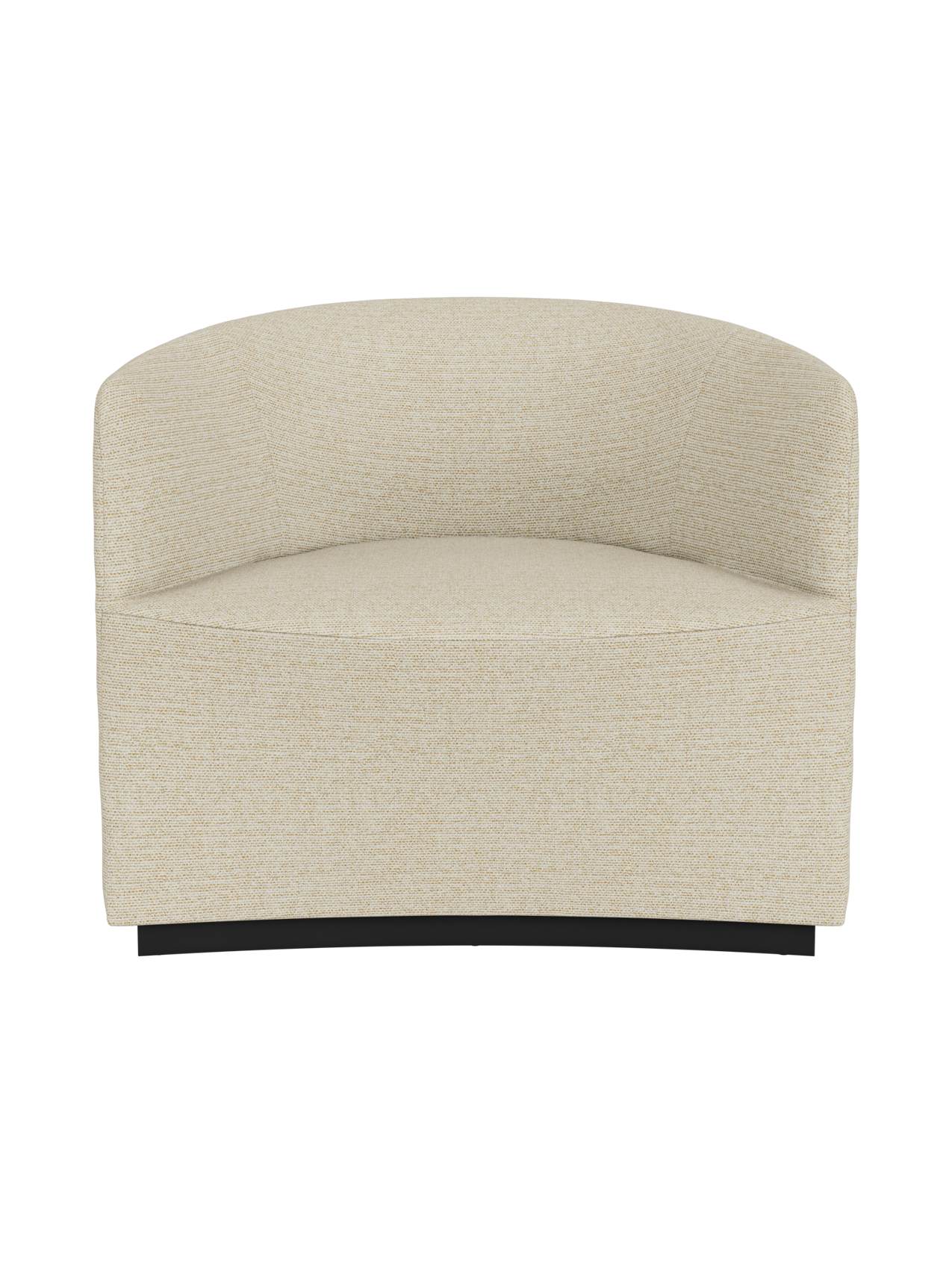 Fully Upholstered Lounge Chair Geometric Silhouette, Wide Low Seat