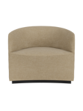 Fully Upholstered Lounge Chair Geometric Silhouette, Wide Low Seat