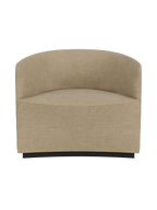 Fully Upholstered Lounge Chair Geometric Silhouette, Wide Low Seat