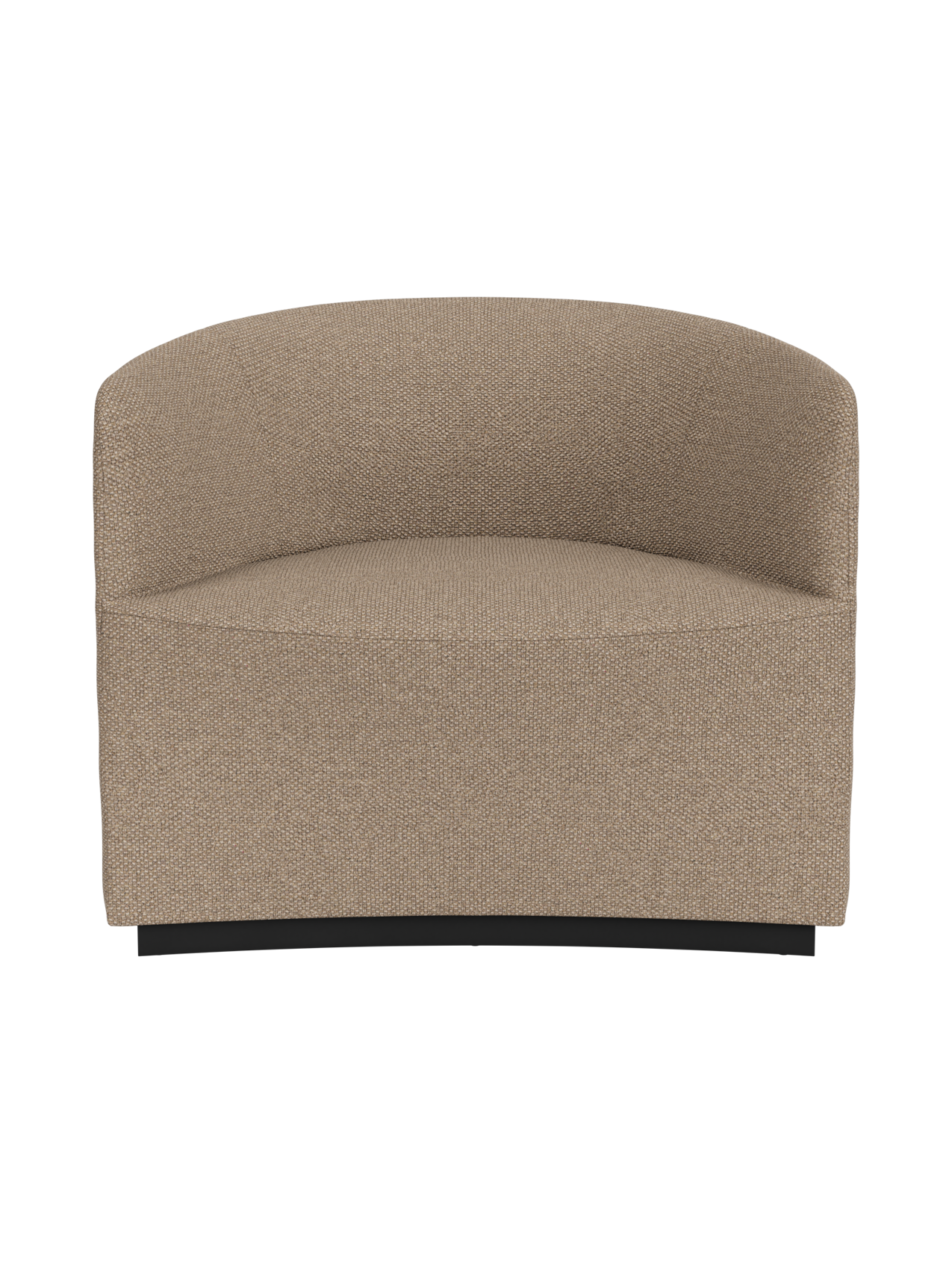 Fully Upholstered Lounge Chair Geometric Silhouette, Wide Low Seat