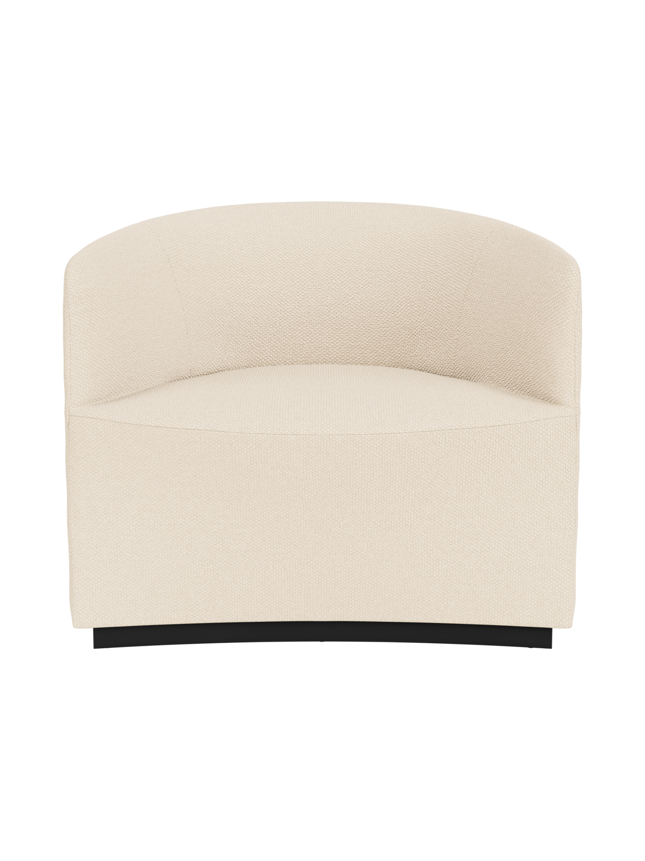 Fully Upholstered Lounge Chair Geometric Silhouette, Wide Low Seat