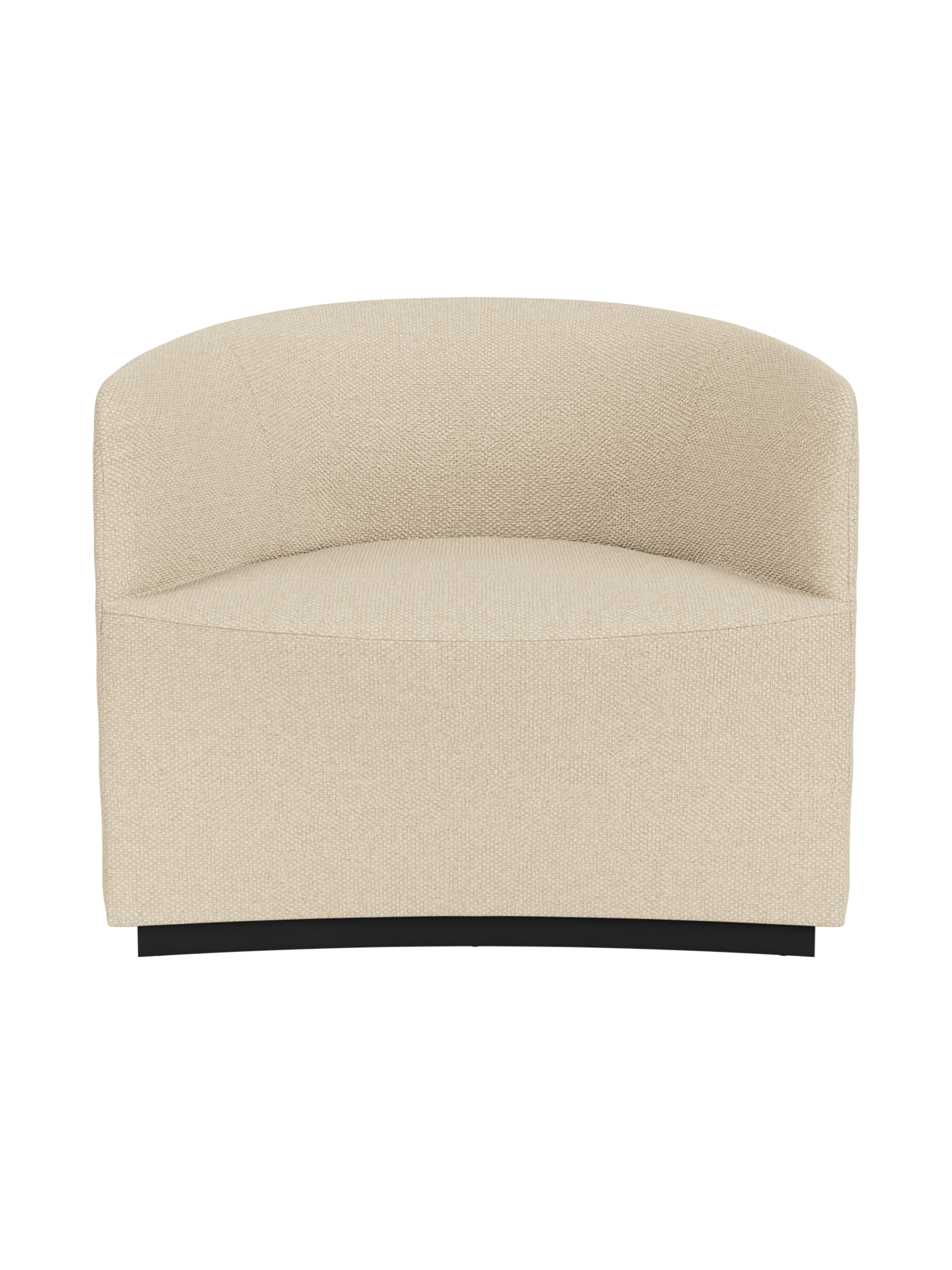 Fully Upholstered Lounge Chair Geometric Silhouette, Wide Low Seat