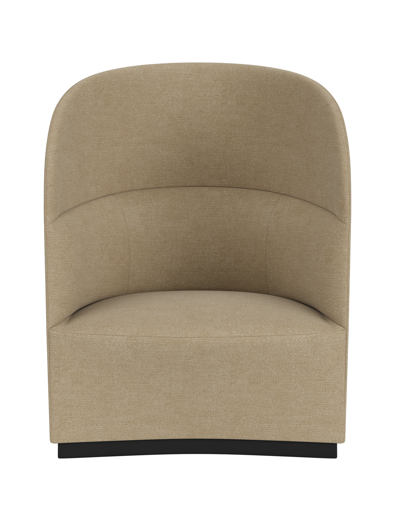 High Back Lounge Chair Geometric Silhouette, USB Port, Wide Low Seat