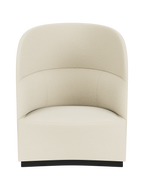 High Back Lounge Chair Geometric Silhouette, USB Port, Wide Low Seat