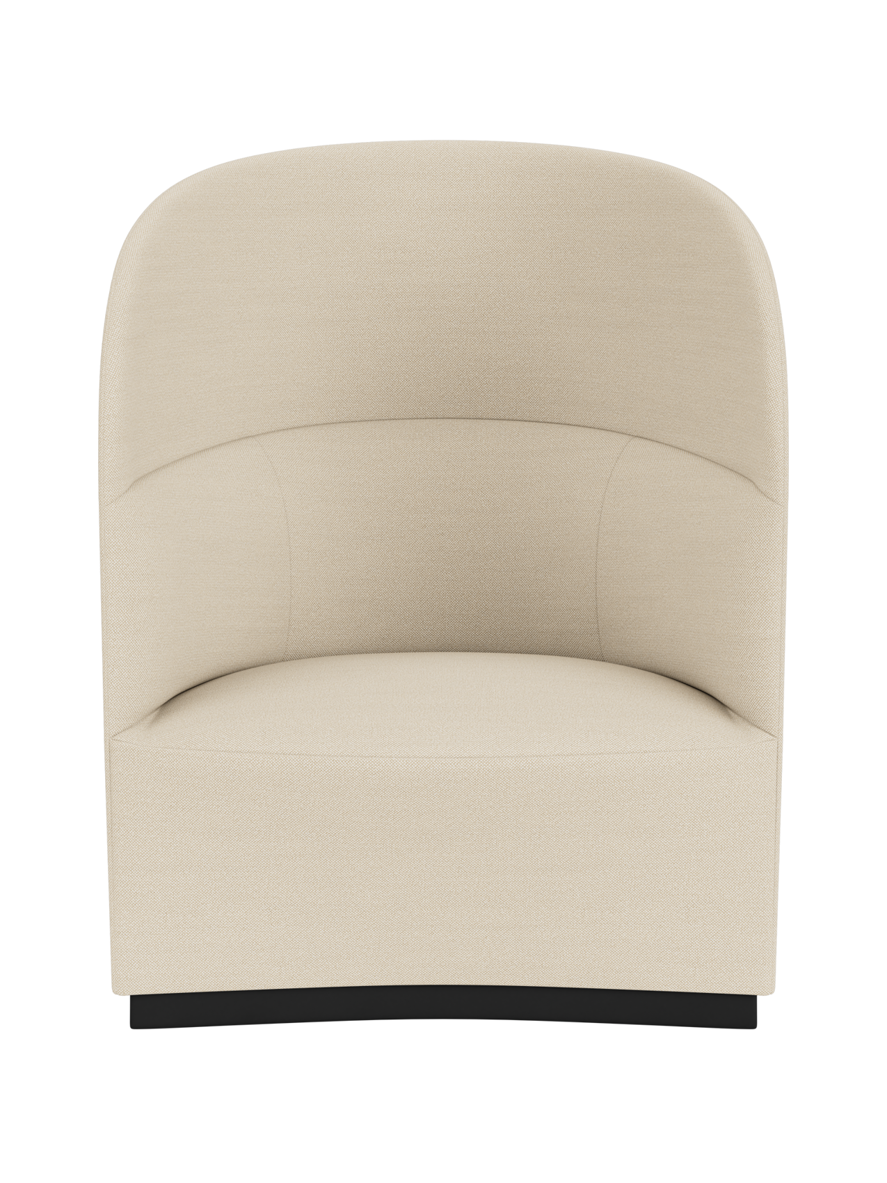 High Back Lounge Chair Geometric Silhouette, USB Port, Wide Low Seat