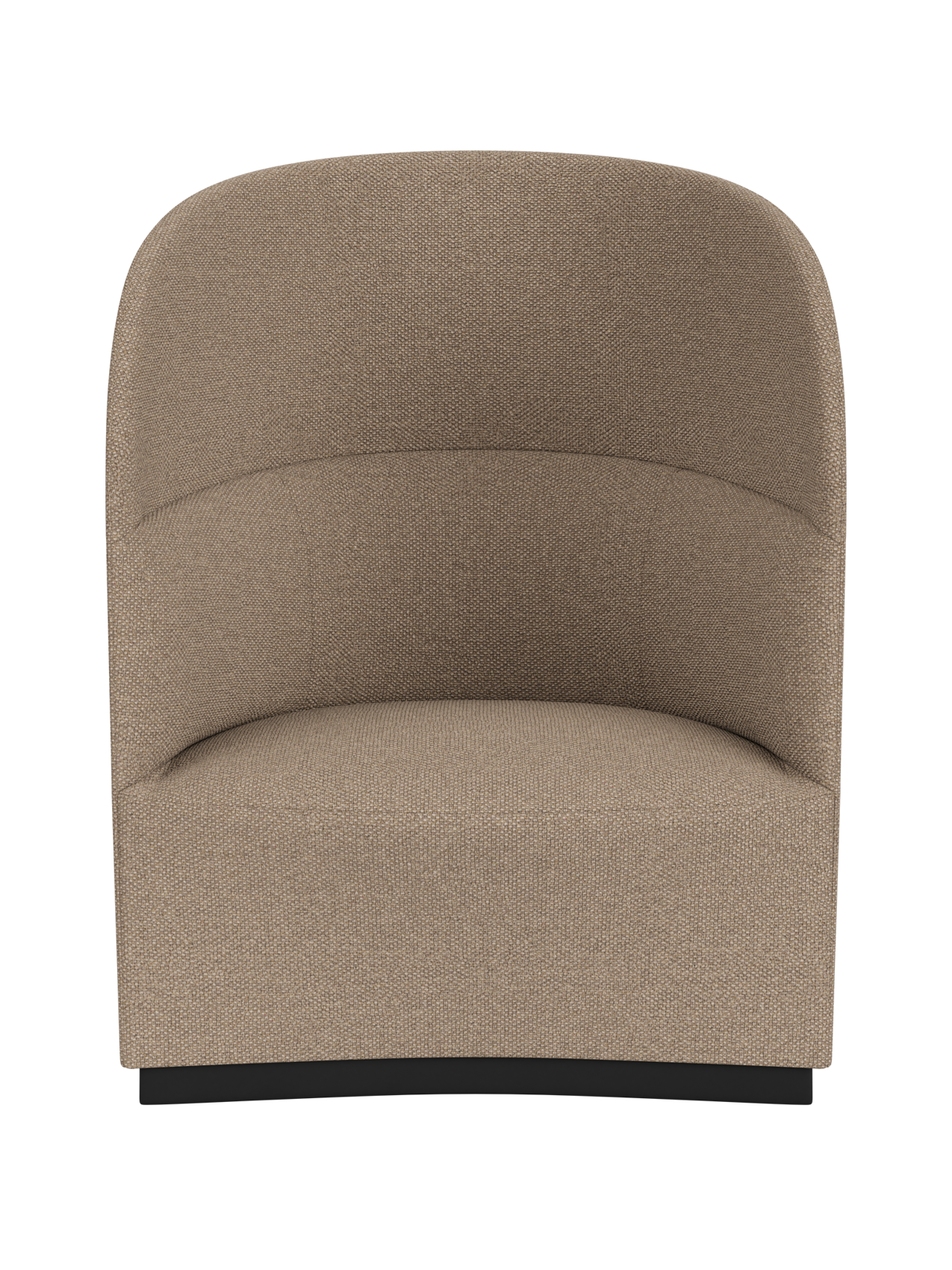 High Back Lounge Chair Geometric Silhouette, USB Port, Wide Low Seat