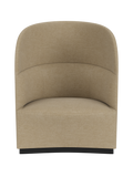 High Back Lounge Chair Geometric Silhouette, USB Port, Wide Low Seat