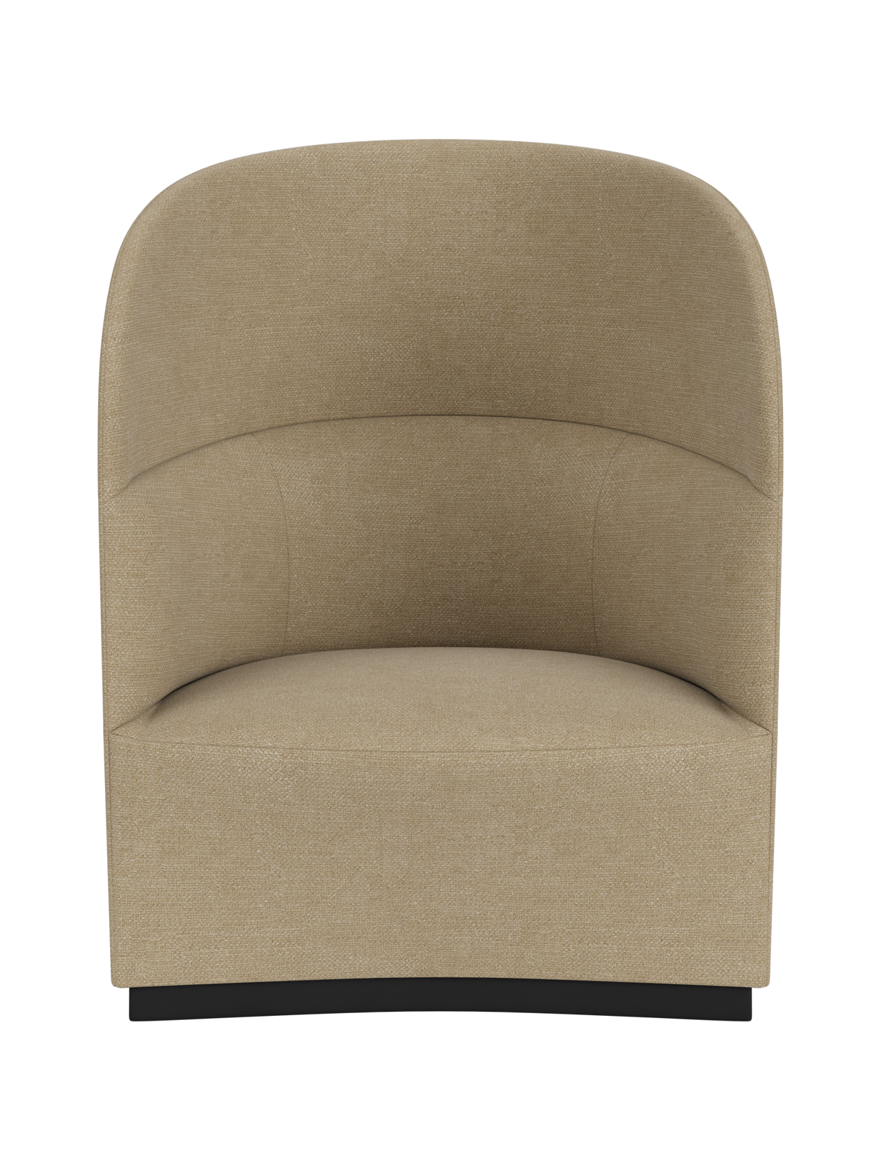 High Back Lounge Chair Geometric Silhouette, USB Port, Wide Low Seat