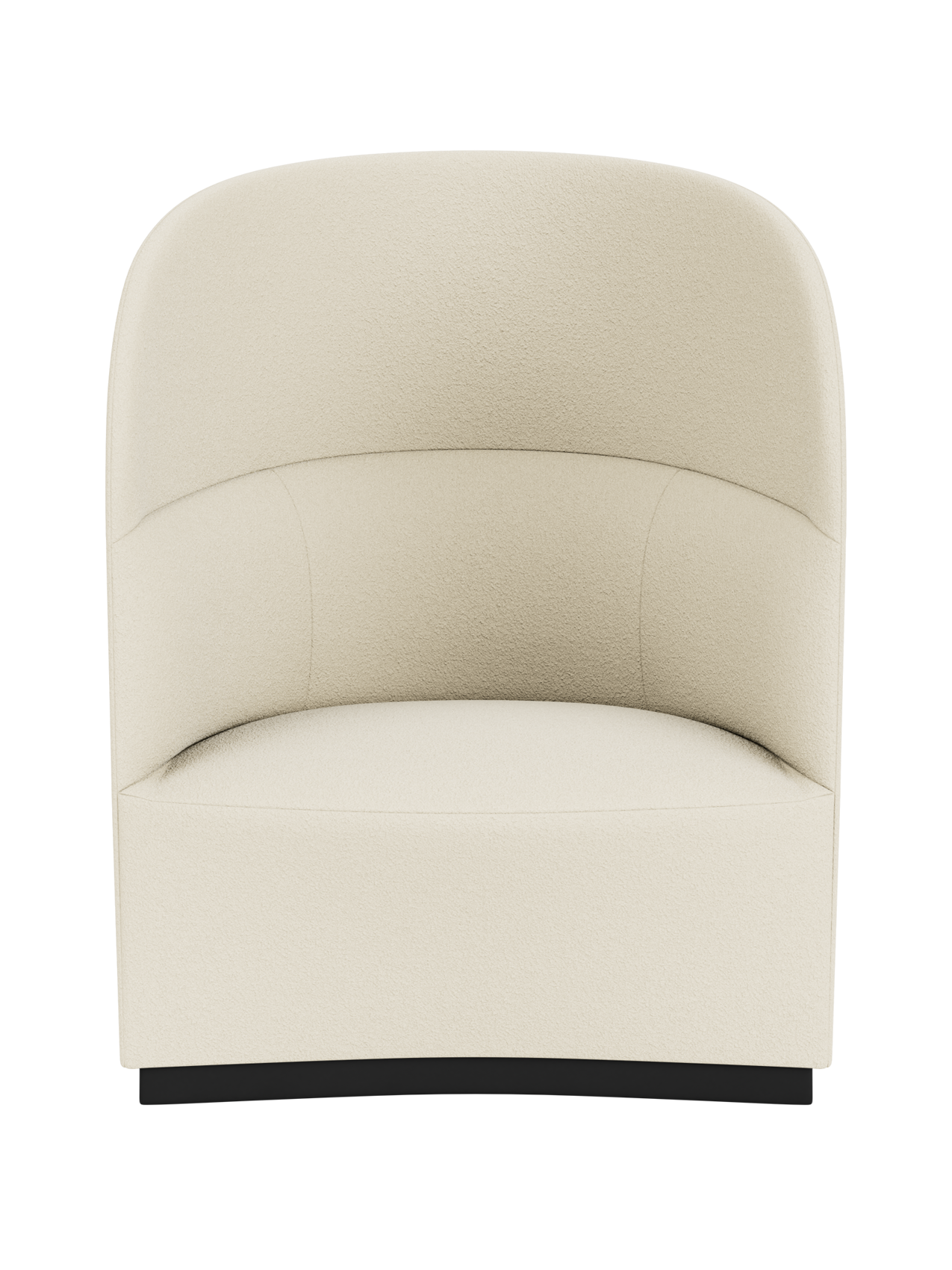 High Back Lounge Chair Geometric Silhouette, USB Port, Wide Low Seat