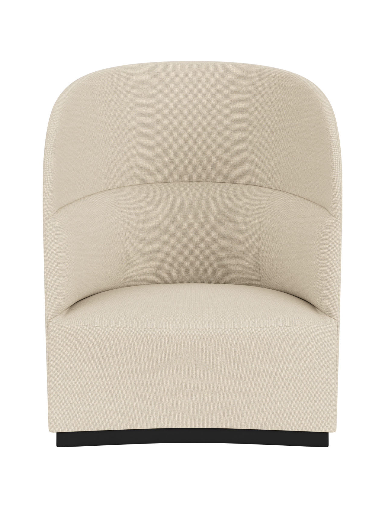 High Back Lounge Chair Geometric Silhouette, USB Port, Wide Low Seat