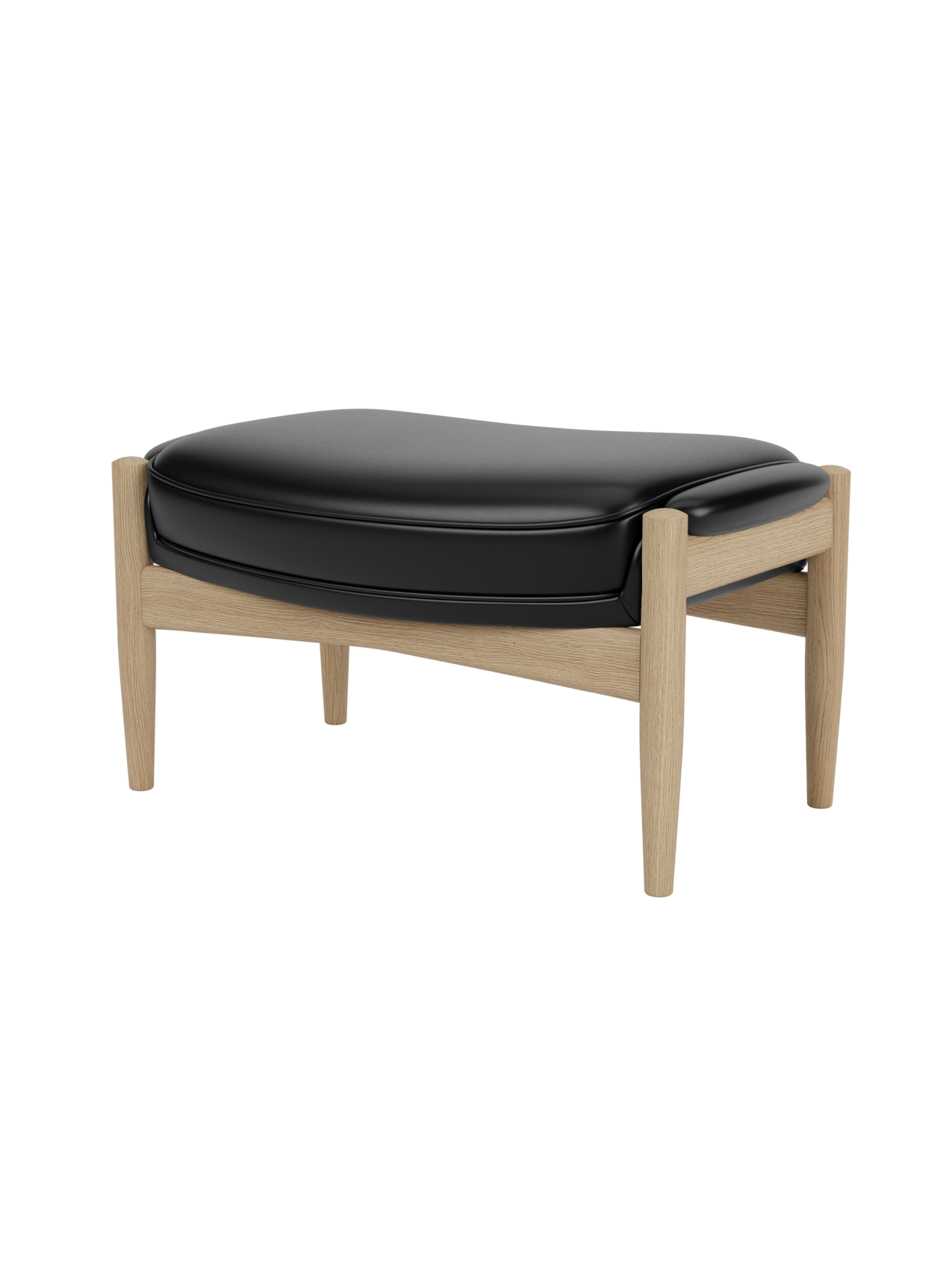 Lounge Ottoman Organic Form, Pairs with Lounge Chair