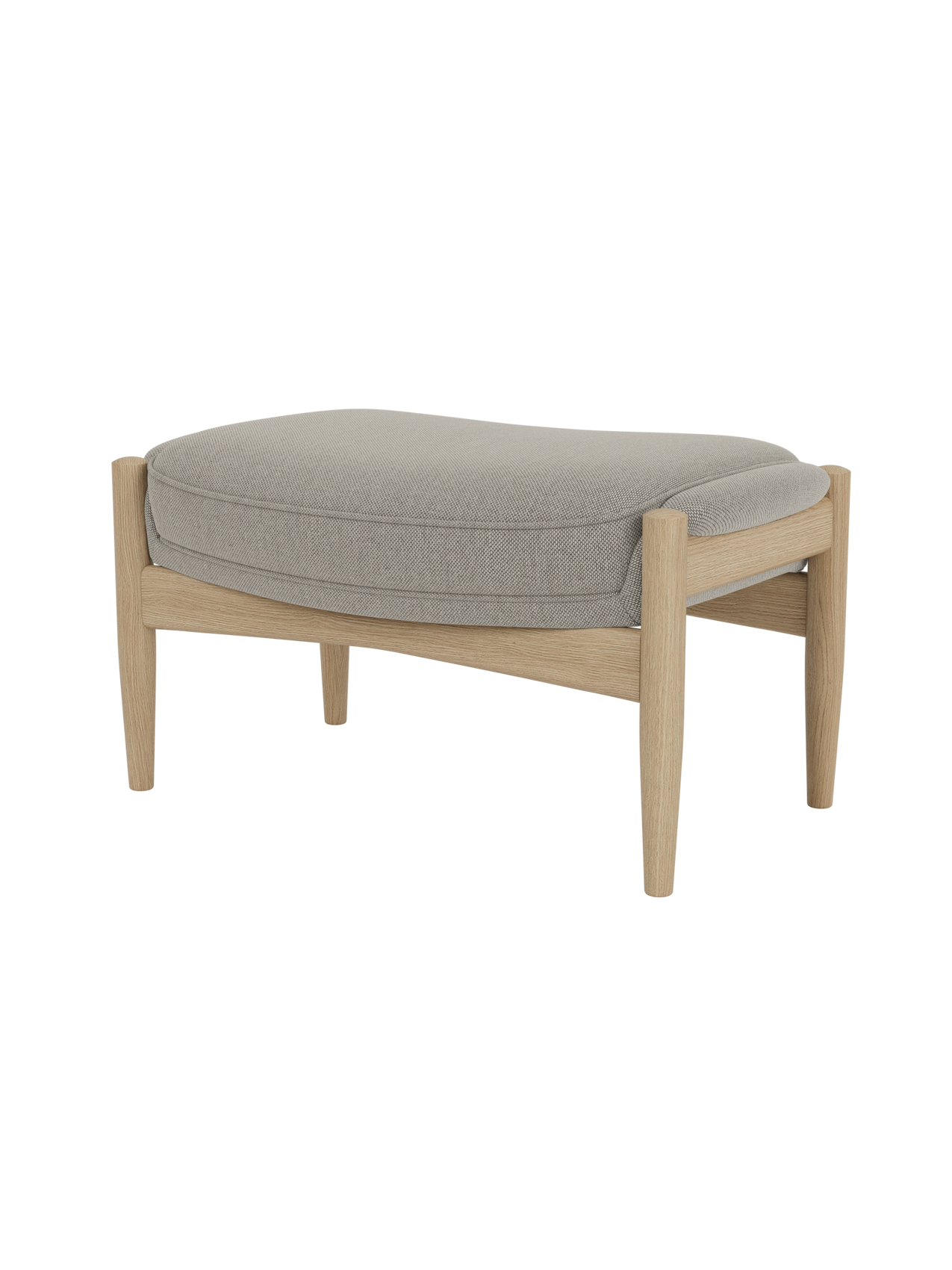 Lounge Ottoman Organic Form, Pairs with Lounge Chair