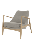 Low Back Lounge Chair Angled Frame, Leather Upholstery, Floating Shell