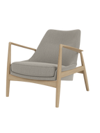 Low Back Lounge Chair Angled Frame, Leather Upholstery, Floating Shell