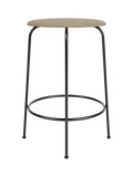 Counter Stool with Upholstered Seat ¨C 3 Heights, Black Steel Frame