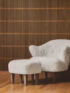 Compact Lounge Chair in Sheepskin Sculptural Armrests