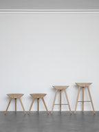 Sculptural 3-Leg Bar Stool ¨C Moulded Wood Seat, Collector¡¯s Design