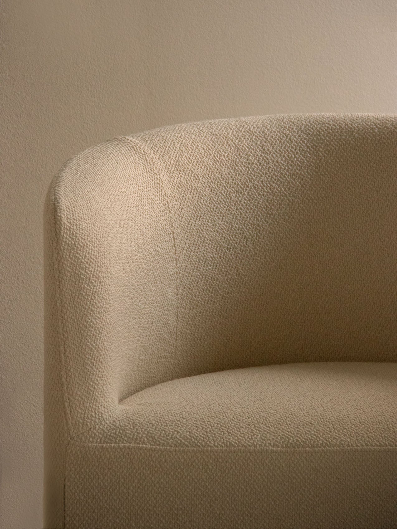 Lounge Chair with Washable Loose Cover Cotton-Wool Boucl, 3 Shades